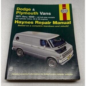 Haynes Dodge Plymouth Vans Repair Manual 30065 B-Series Ram Van 1971-1999